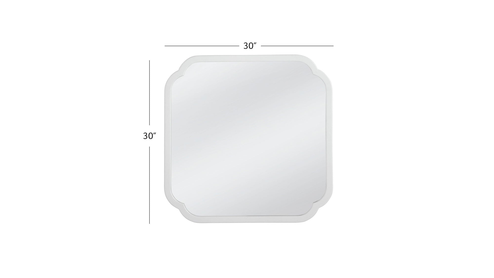 Clover - Square Wall Mirror - White