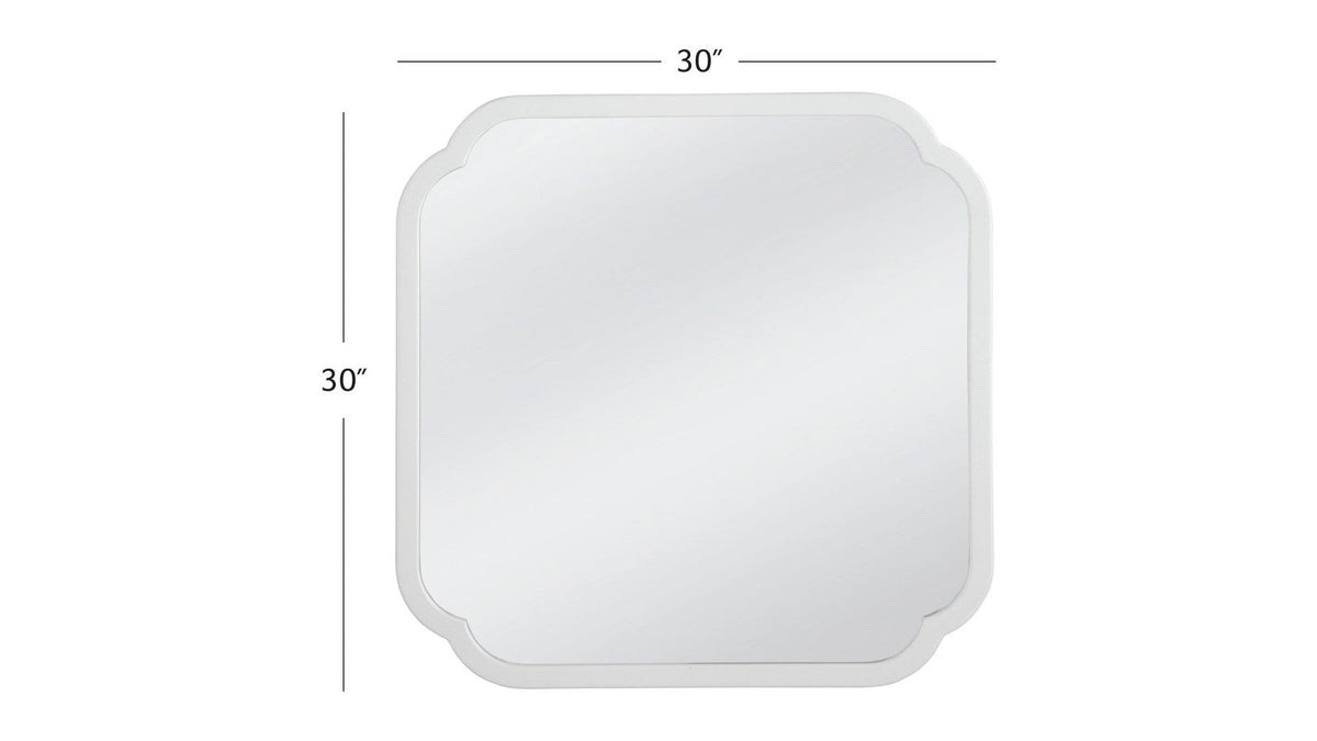 Clover - Square Wall Mirror - White