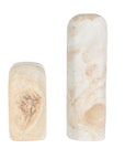 Stone Flow - Outdoor Sculptures (Set of 2) - Brown / White