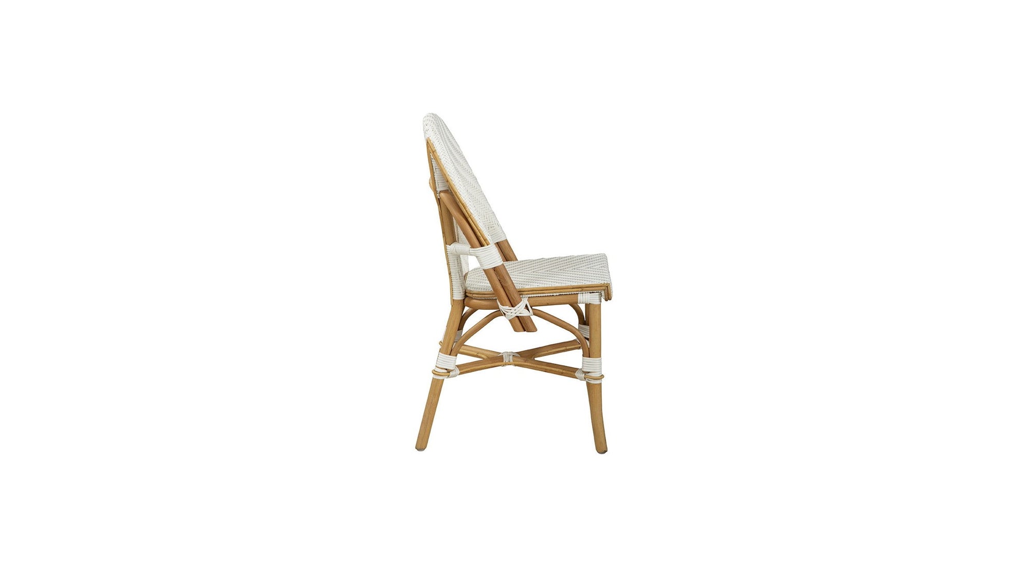 Jade - Side Chair Set of 2 - White / Light Brown