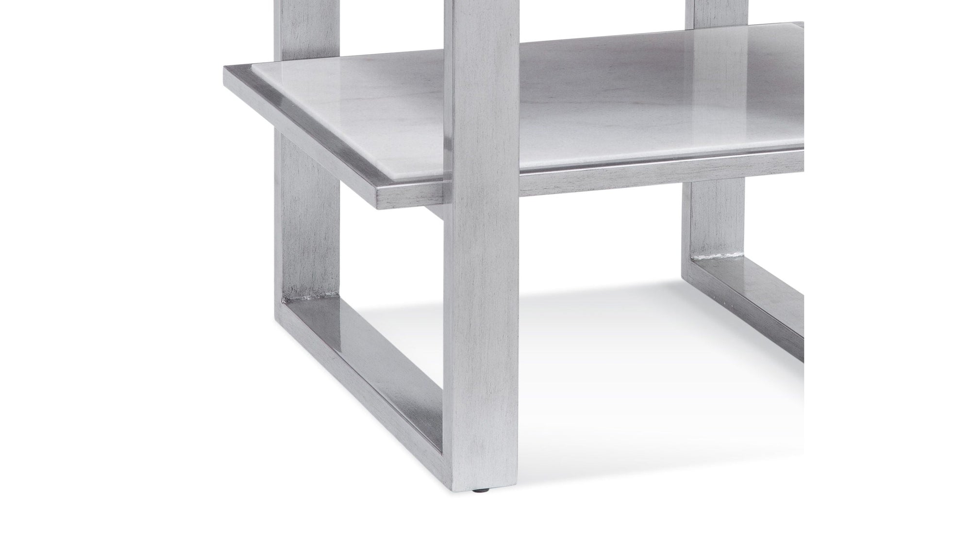 Hessle - Rectangle End Table - Silver