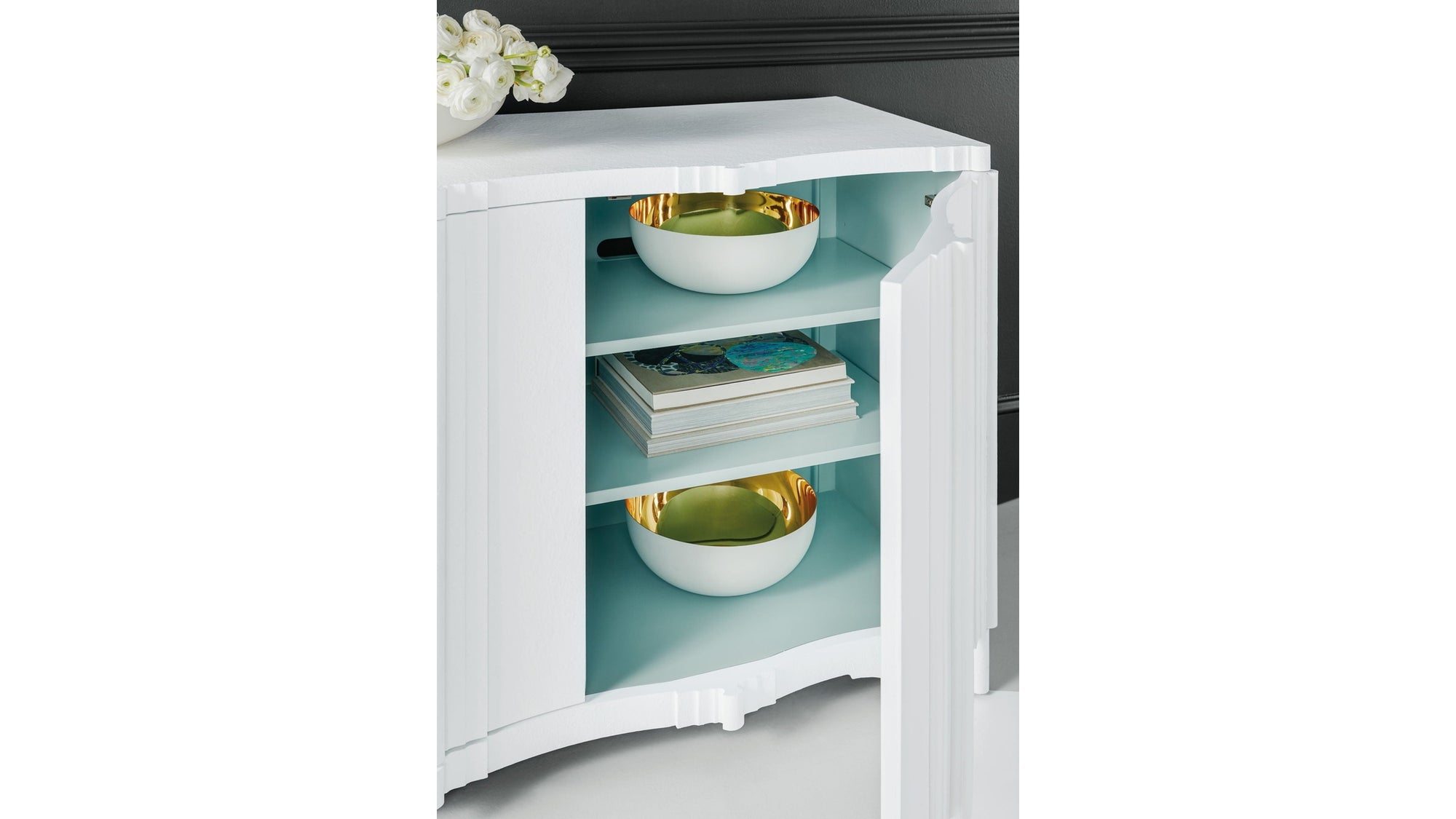 Melange - Corinth 4-Door Entertainment Console - White