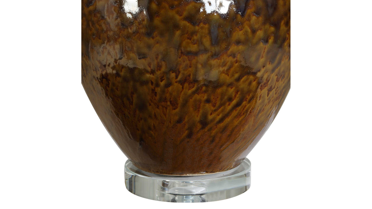 Rye - Glazed Table Lamp - Brown