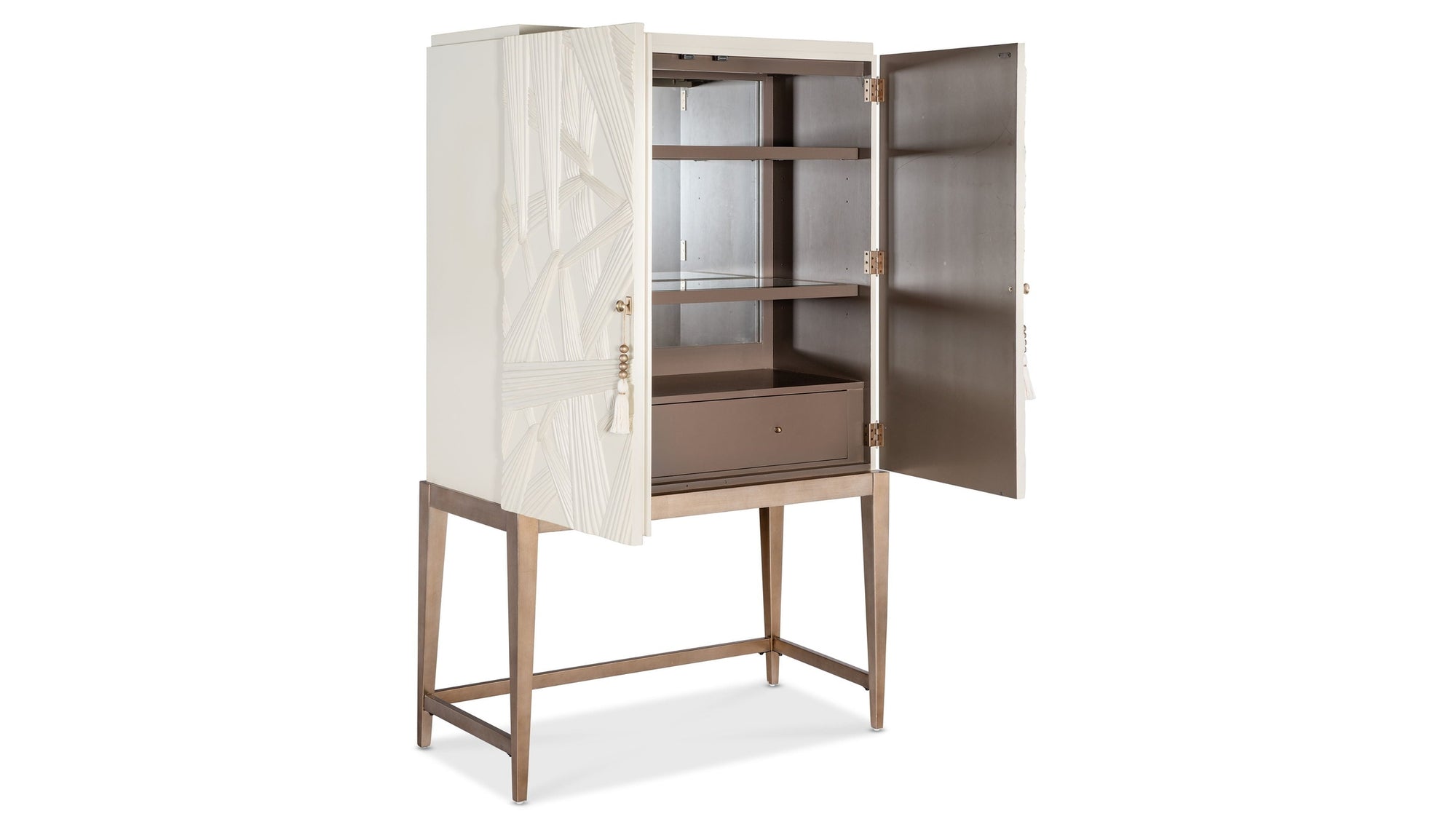 Melange - Dream Weaver Bar Cabinet - White