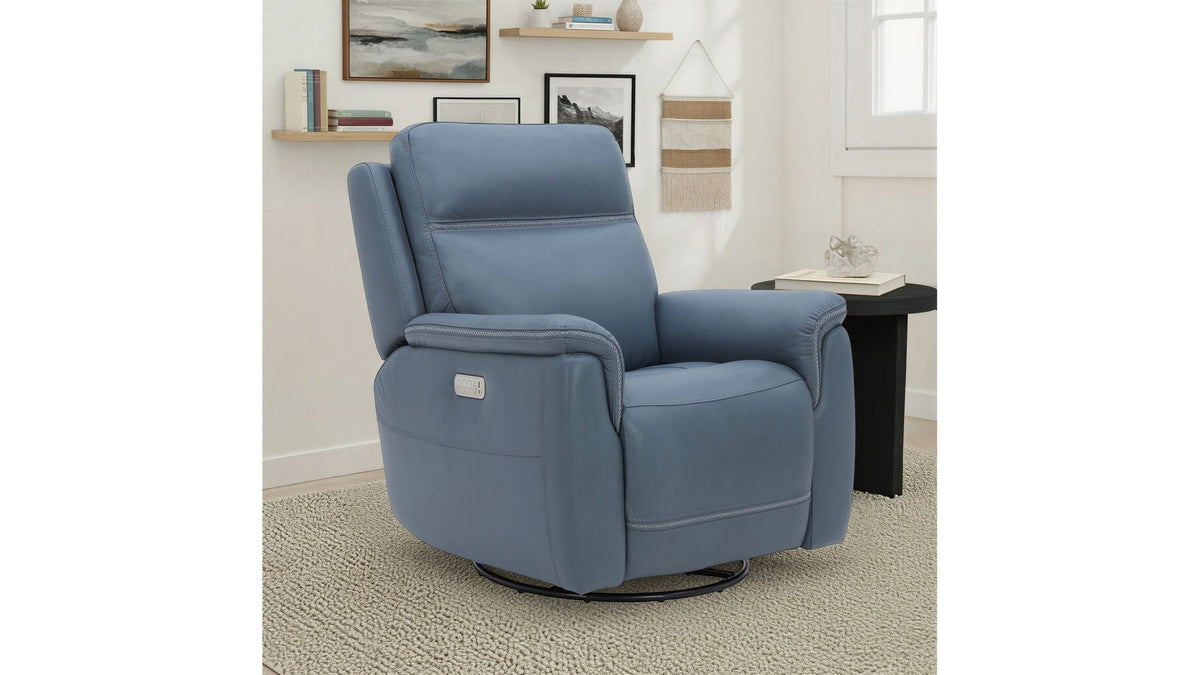 Sawyer - Swivel Glider With Power Headrest, Lumbar, Heat &amp; Massage