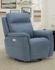 Sawyer - Swivel Glider With Power Headrest, Lumbar, Heat & Massage