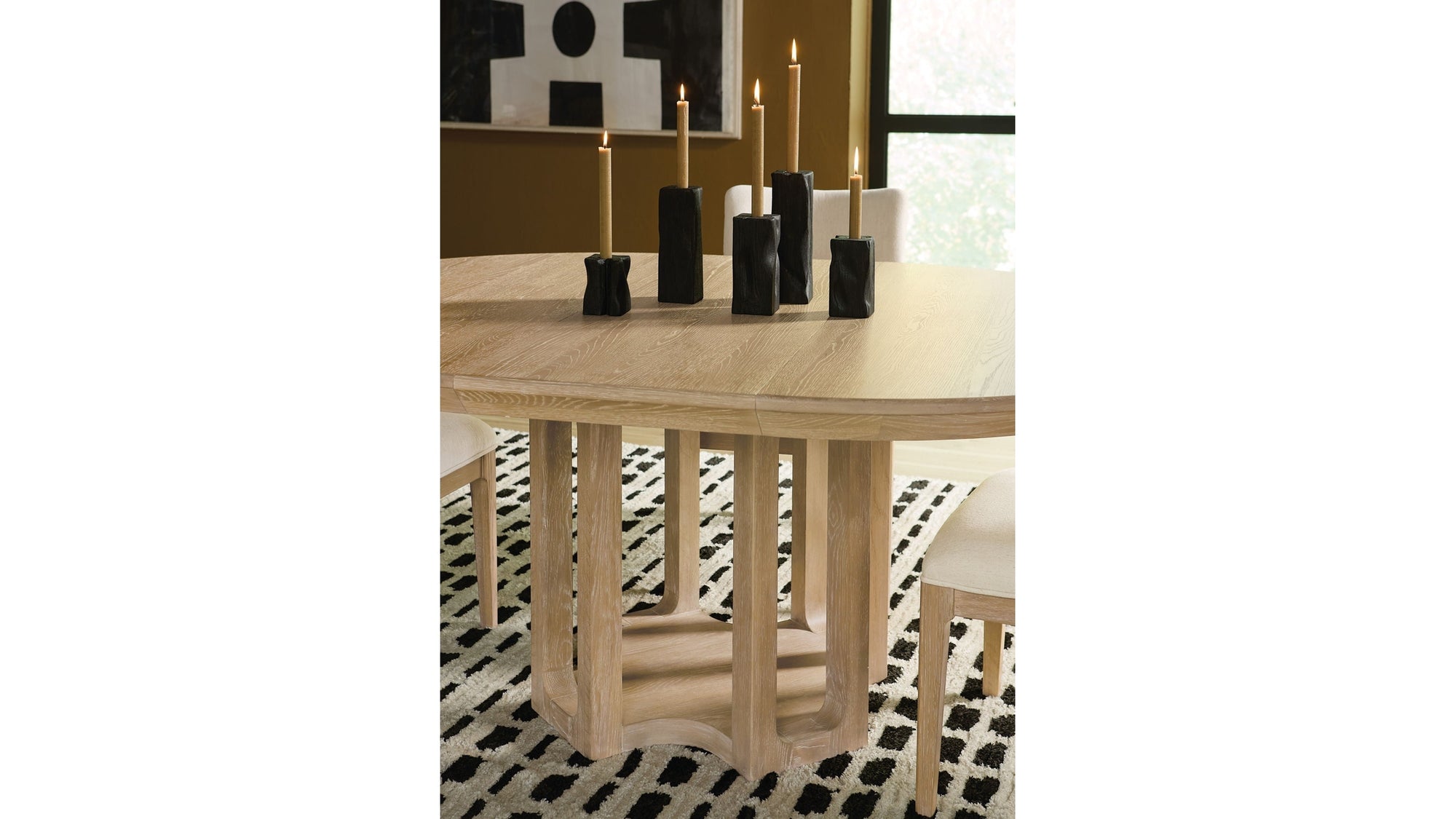 Banyon Bay - Round Dining Table With One 18" Leaf - Light Brown