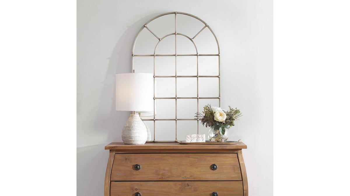 Barwell Arch - Window Mirror - Silver