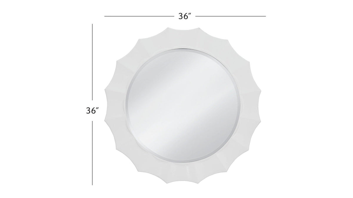 Altair - Wall Mirror - Glossy White