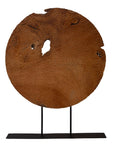 Teak Sculpture Set (Set of 2) - Dark Brown