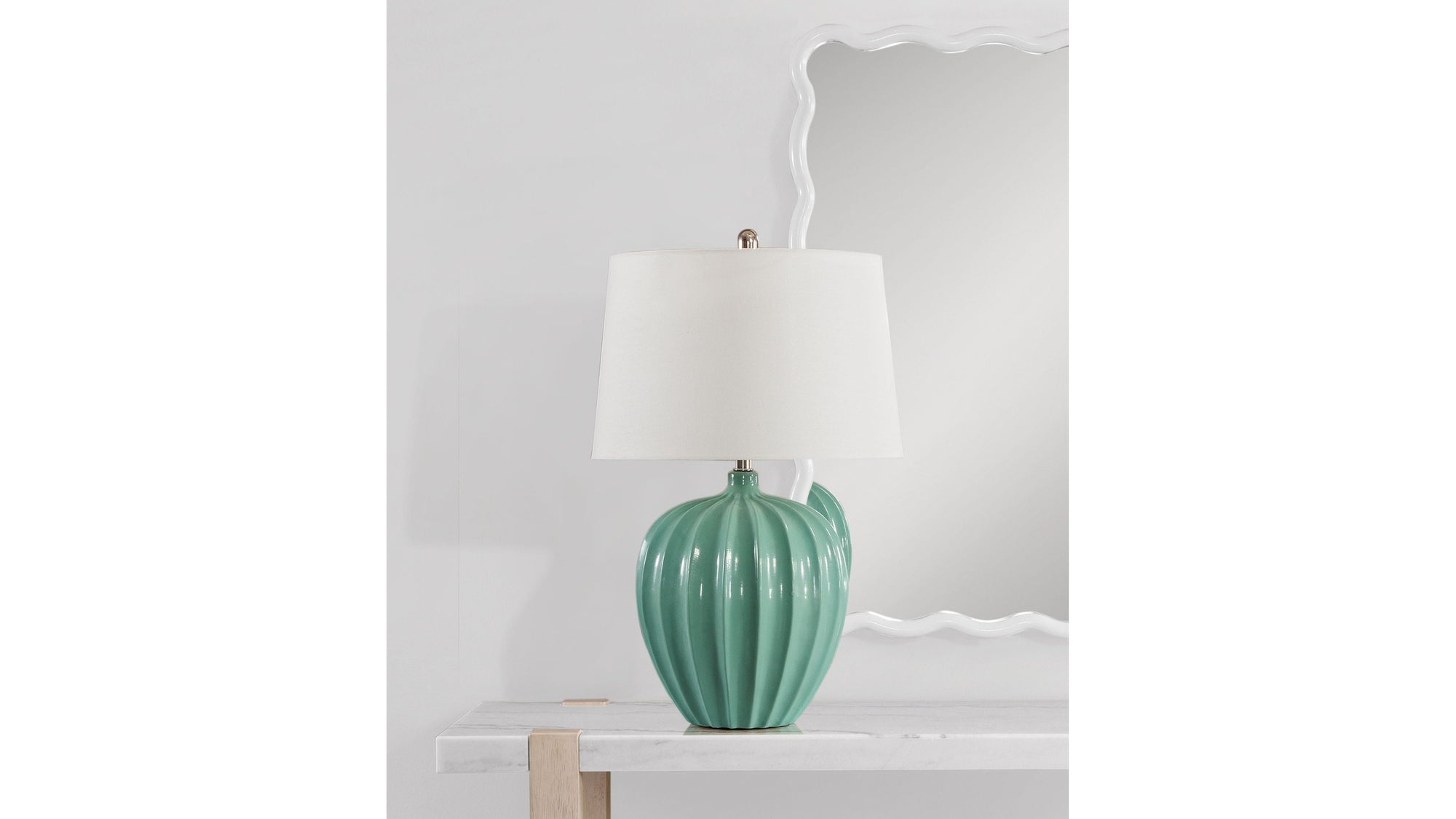 Lotus - Seafoam Table Lamp - Soft Seafoam