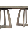 Affinity - 78" Rectangle Pedestal Dining Table With 2-18" Leaves - Gray