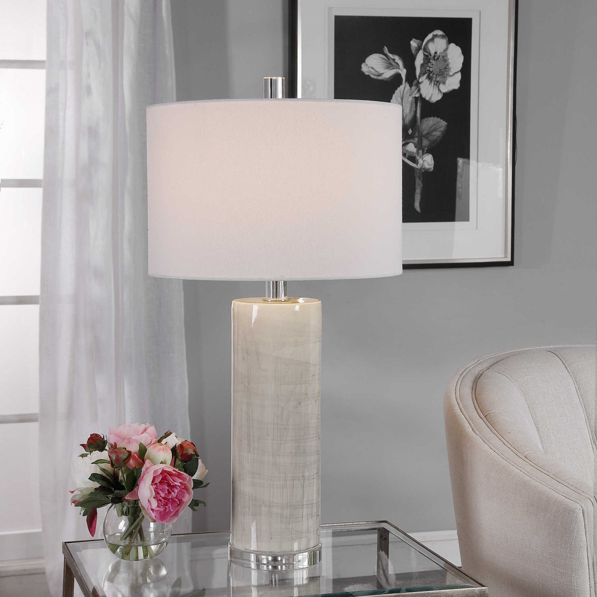 Zesiro - Modern Table Lamp - Silver