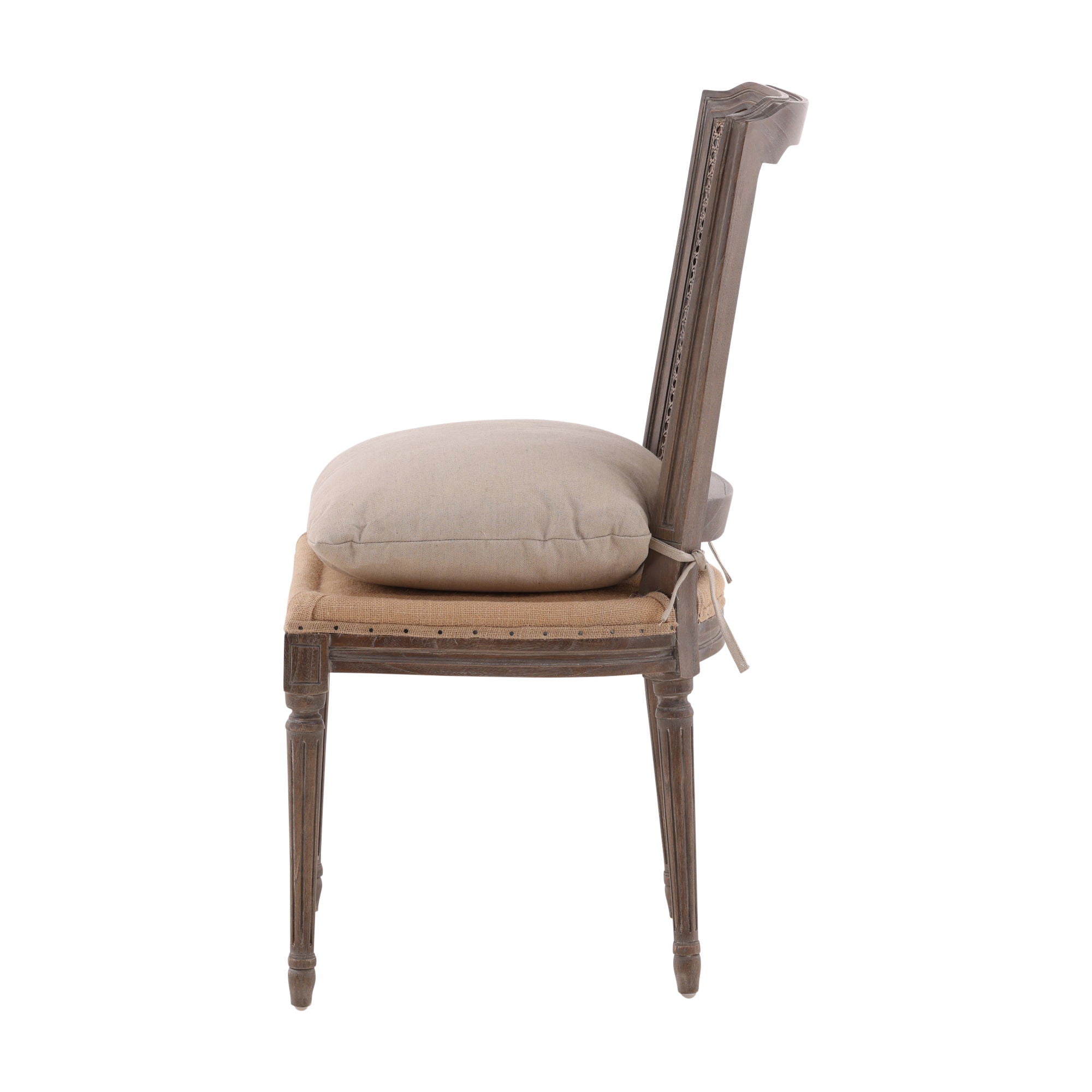 Morton - Dining Side Chair - Dark Brown / Beige
