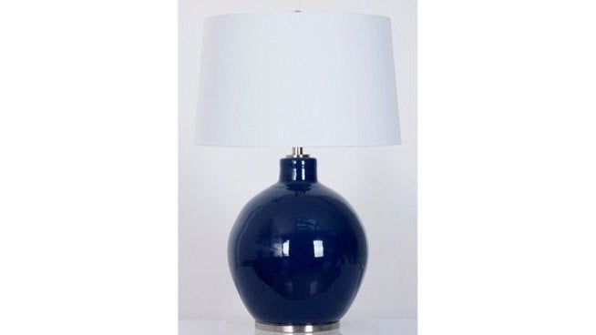 Navy Sphere Table Lamp - Navy