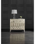 Melange - Mathilda 3-Drawer Chest - Pearl Silver