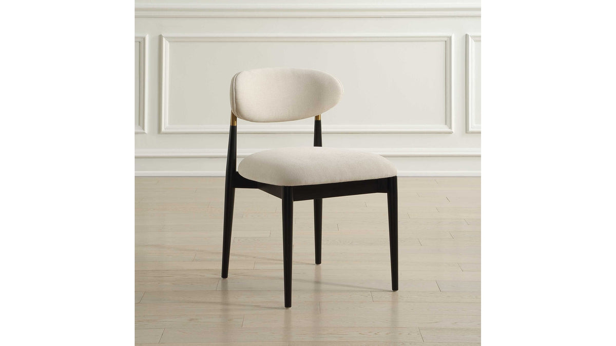 Moxie - Armless Dining Chair (Set of 2) - Black / Off White