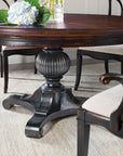 Charleston - Round Pedestal Dining Table With 1-20" leaf - Dark Brown