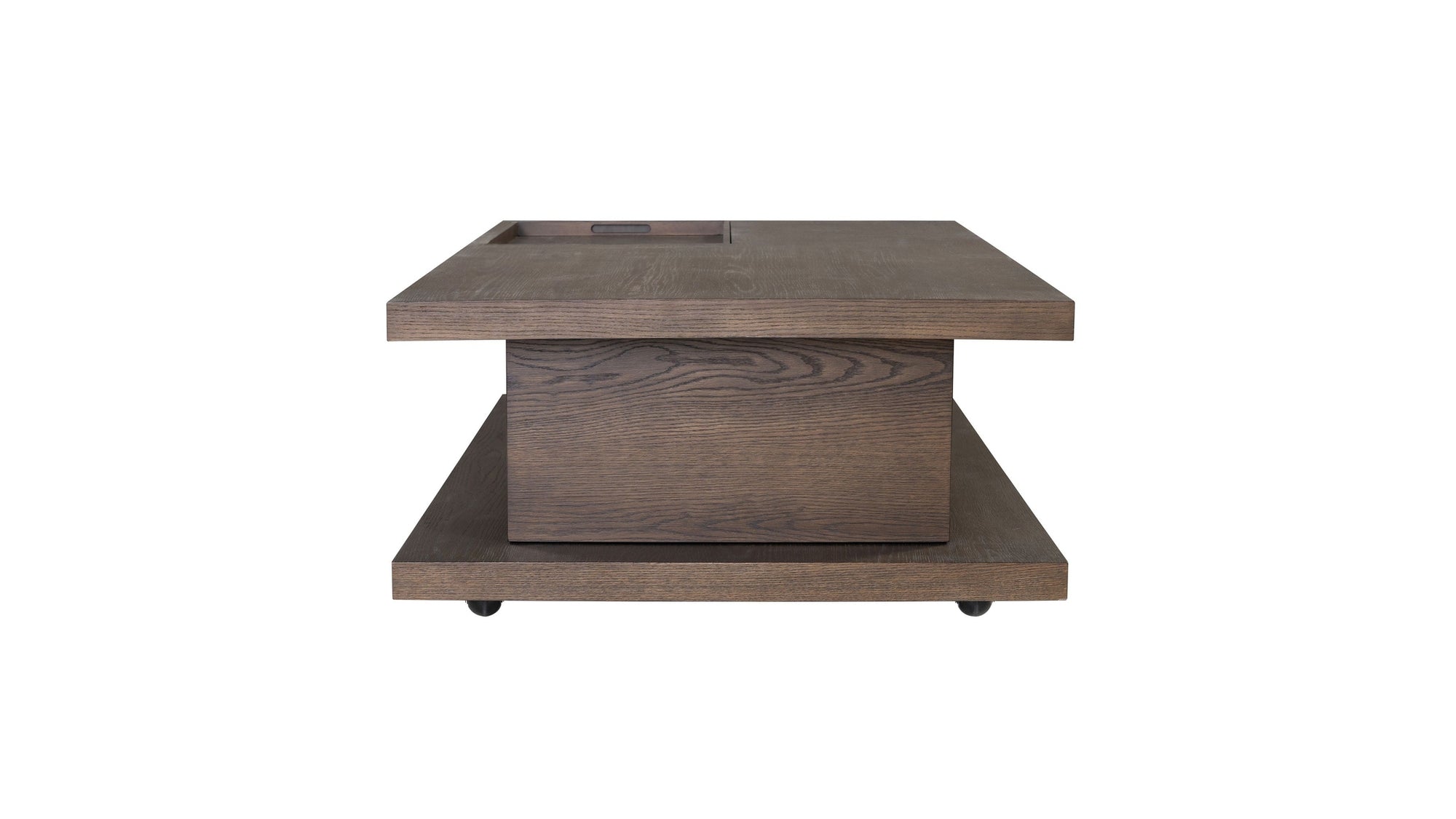 Athens - Rectangular Coffee Table With Casters - Chocolate Brown