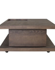 Athens - Rectangular Coffee Table With Casters - Chocolate Brown