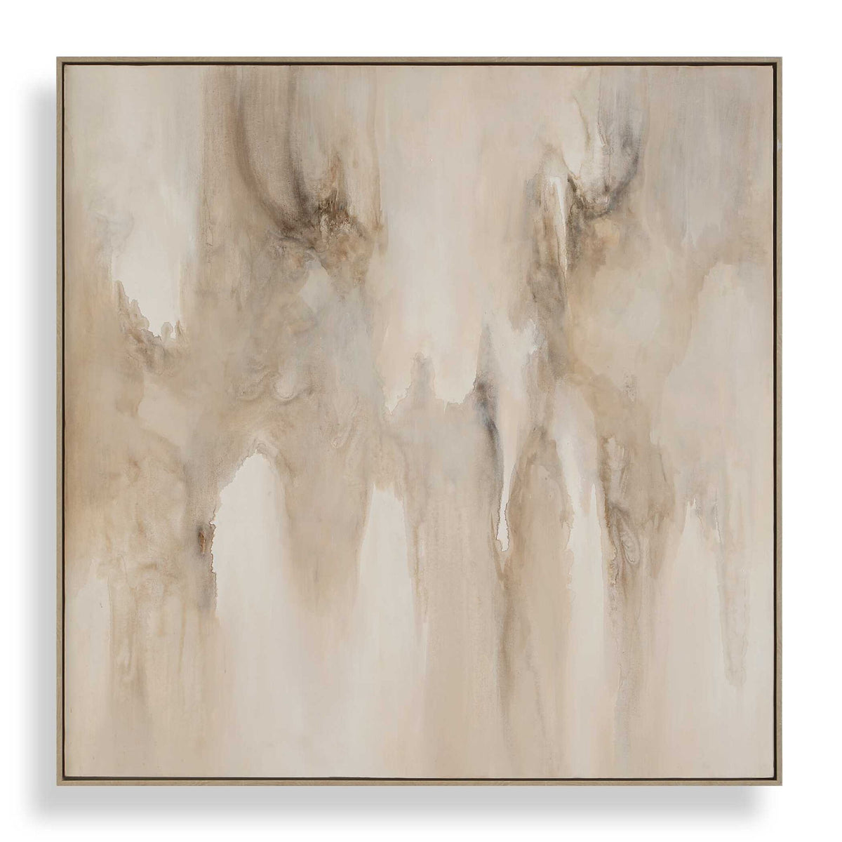 Embark - Hand Painted Abstract Canvas - Black / Brown / Gray / Woodtone