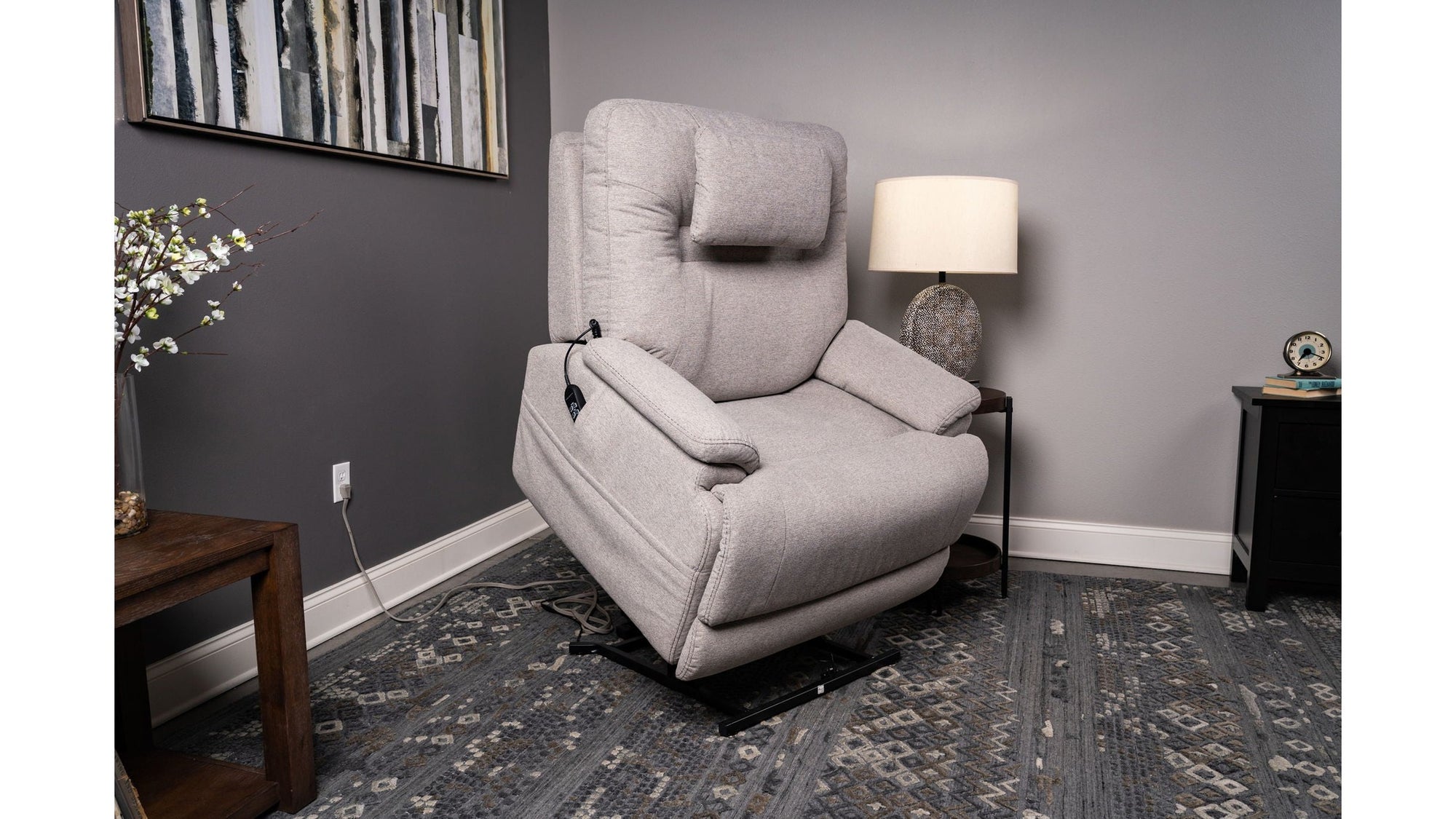 Zecliner Model 2+ - Power Lift Recliner With Power Headrest, Lumbar, Heat &amp; Massage
