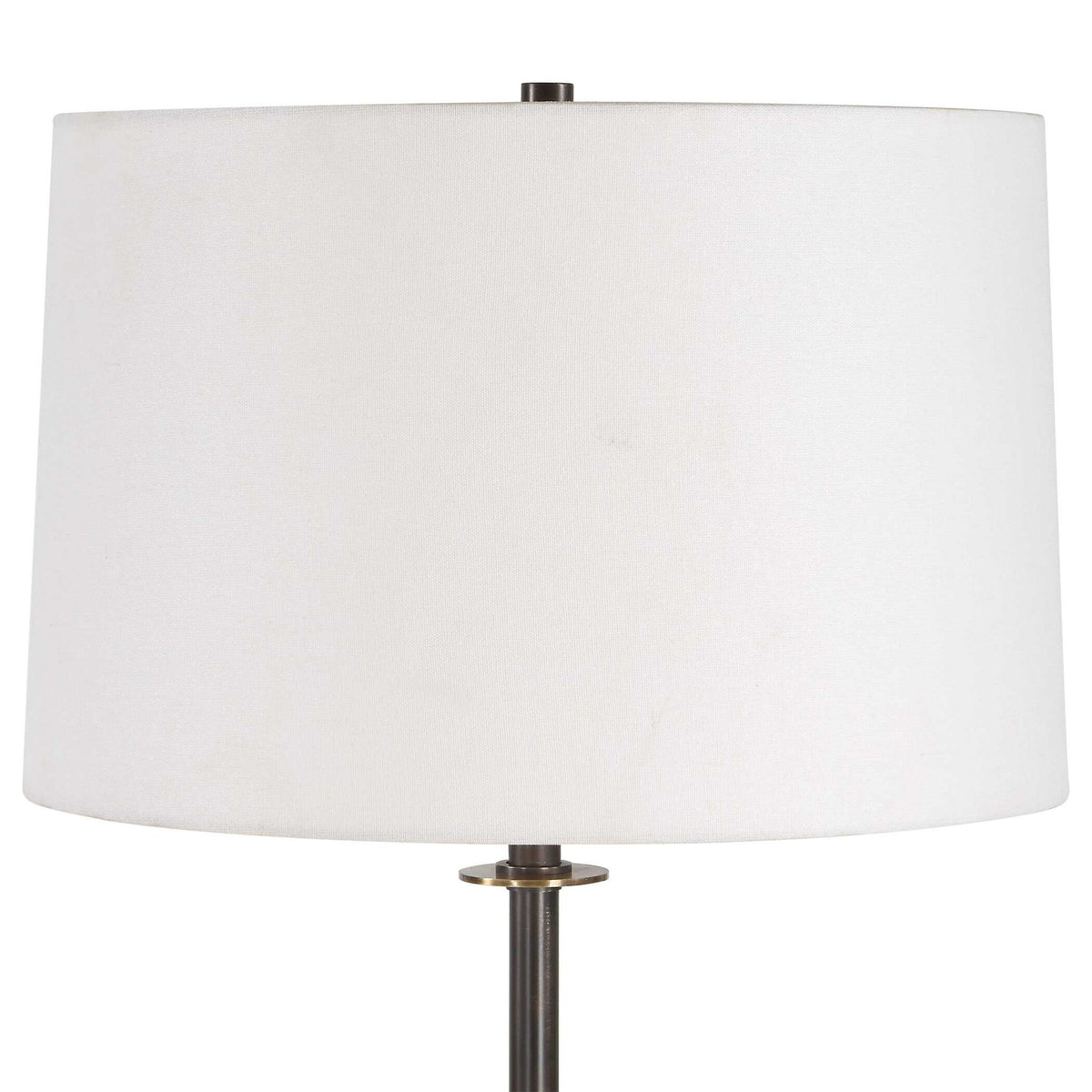 Tallarico - Brass &amp; Marble Floor Lamp - Black / Bronze / Brown