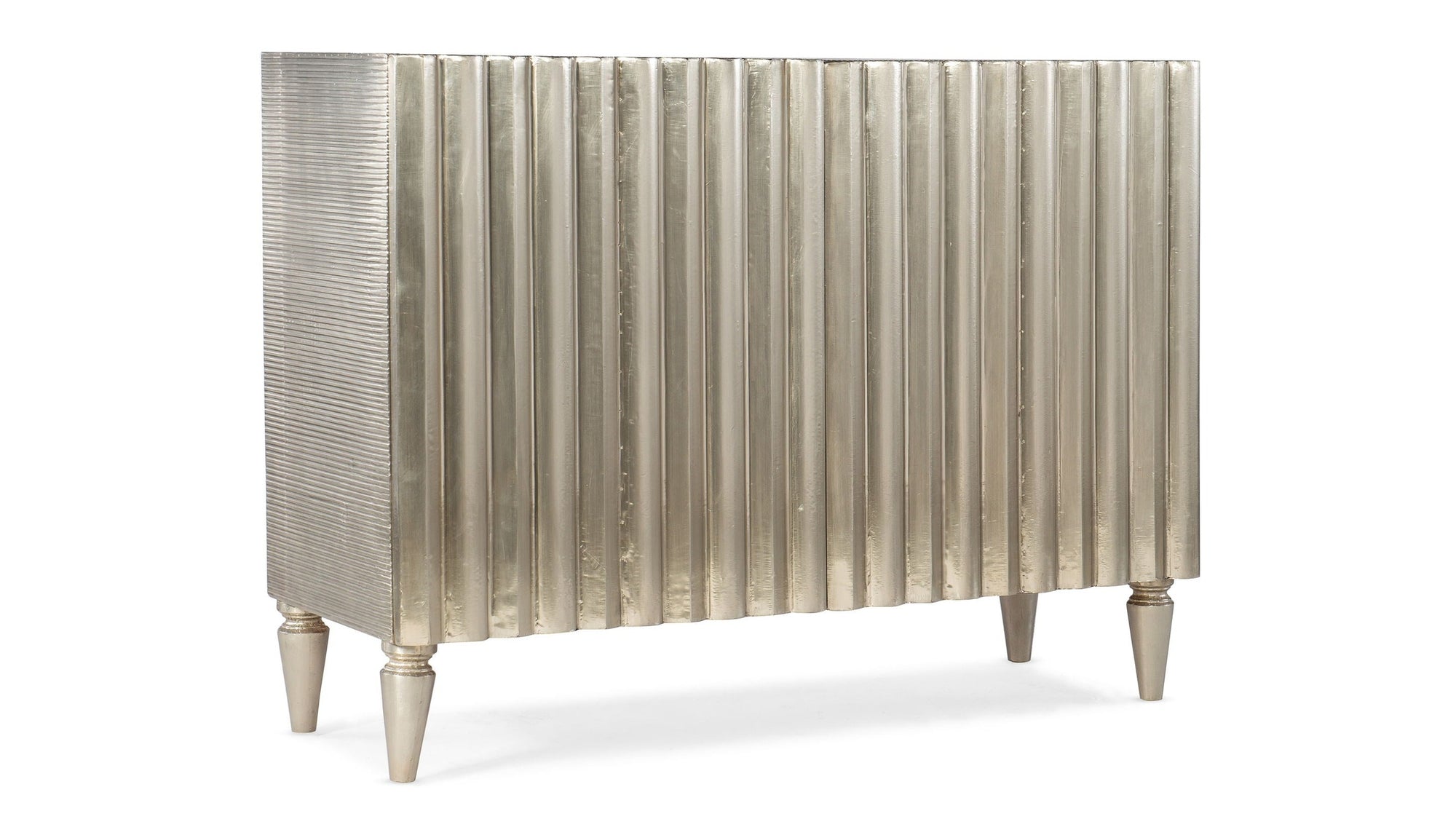 Melange - Mackenna 2-Door Chest - Pearl Silver