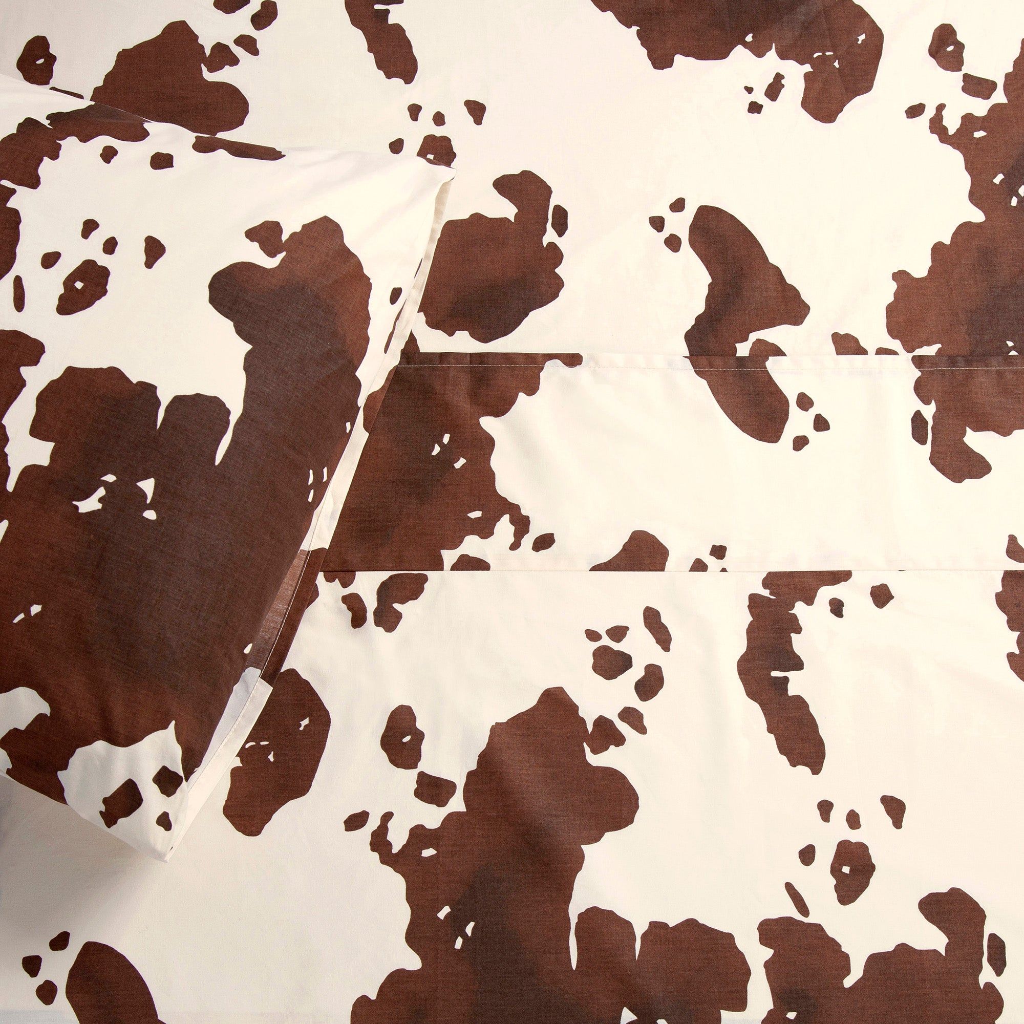 Elsa Cowhide - Queen 200TC Cotton Cowhide Sheet Set (Set of 4) - Chocolate