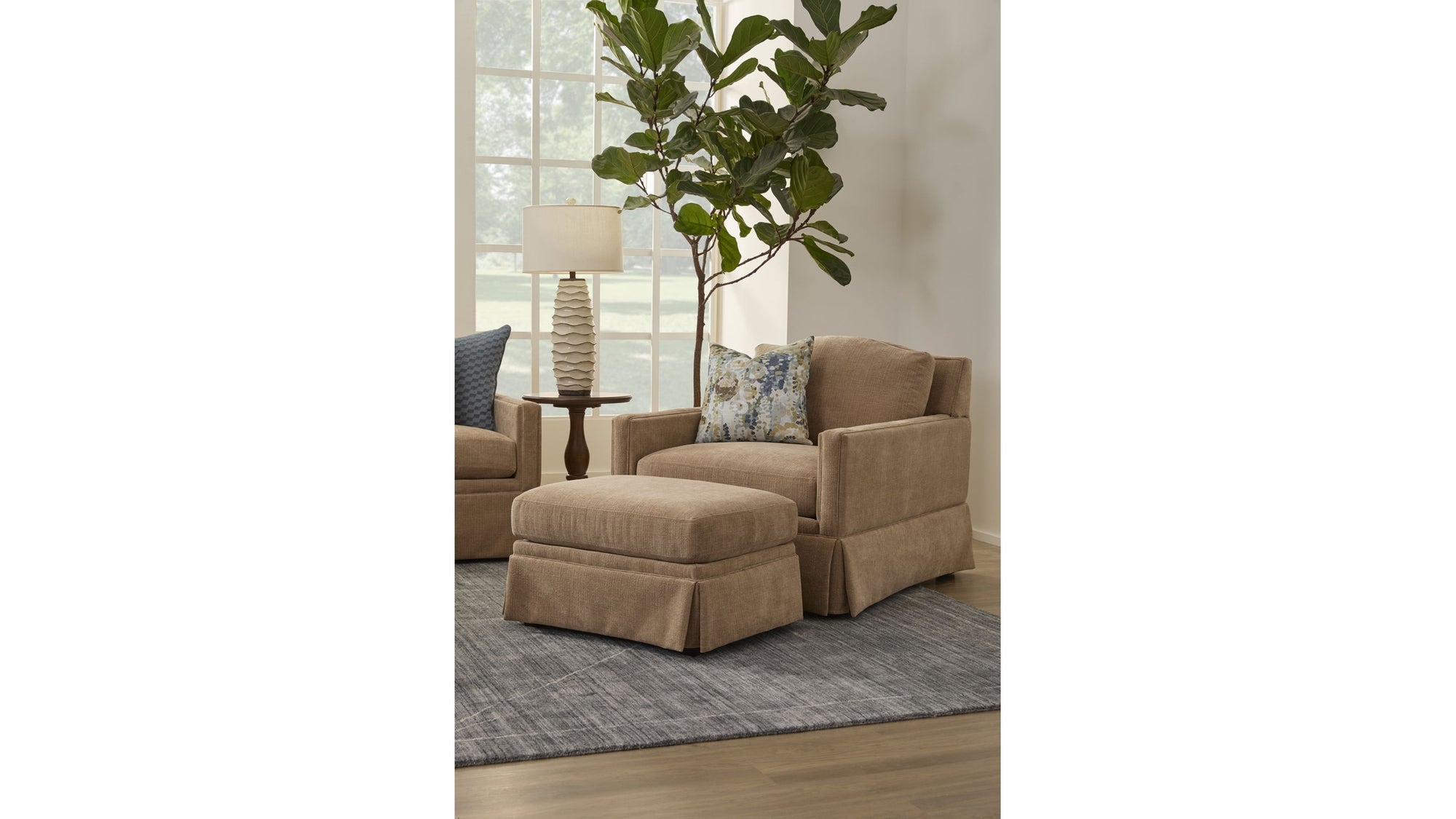 Lottie - Ottoman With Skirt Trim