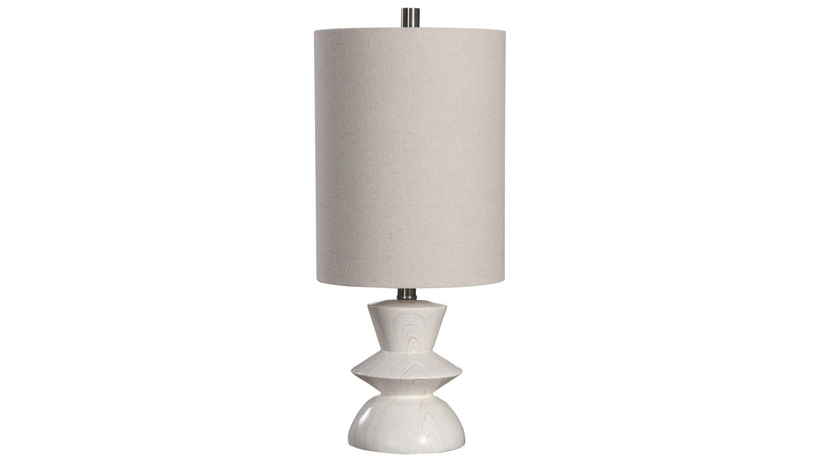 Stevens - Bleached Wood Buffet Lamp - White