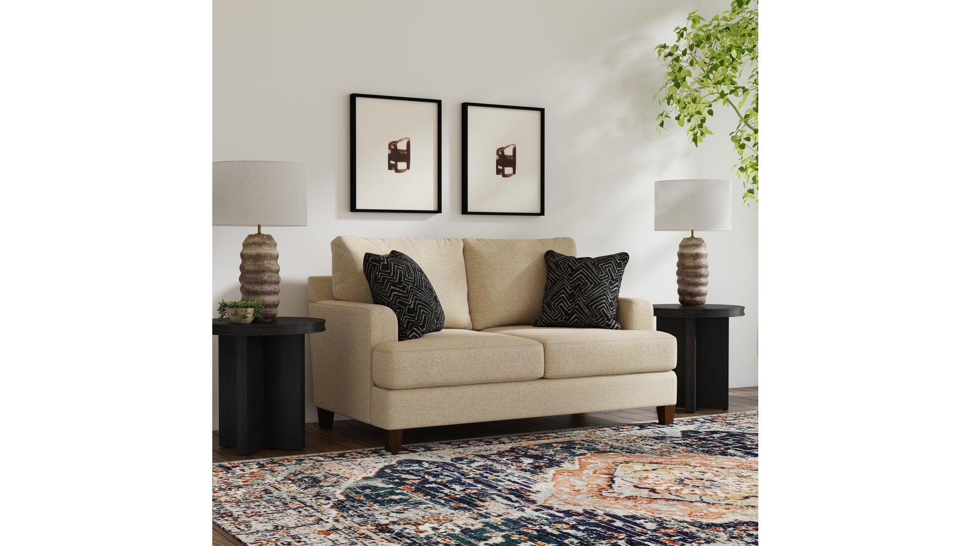 Cole - Fabric Stationary Loveseat