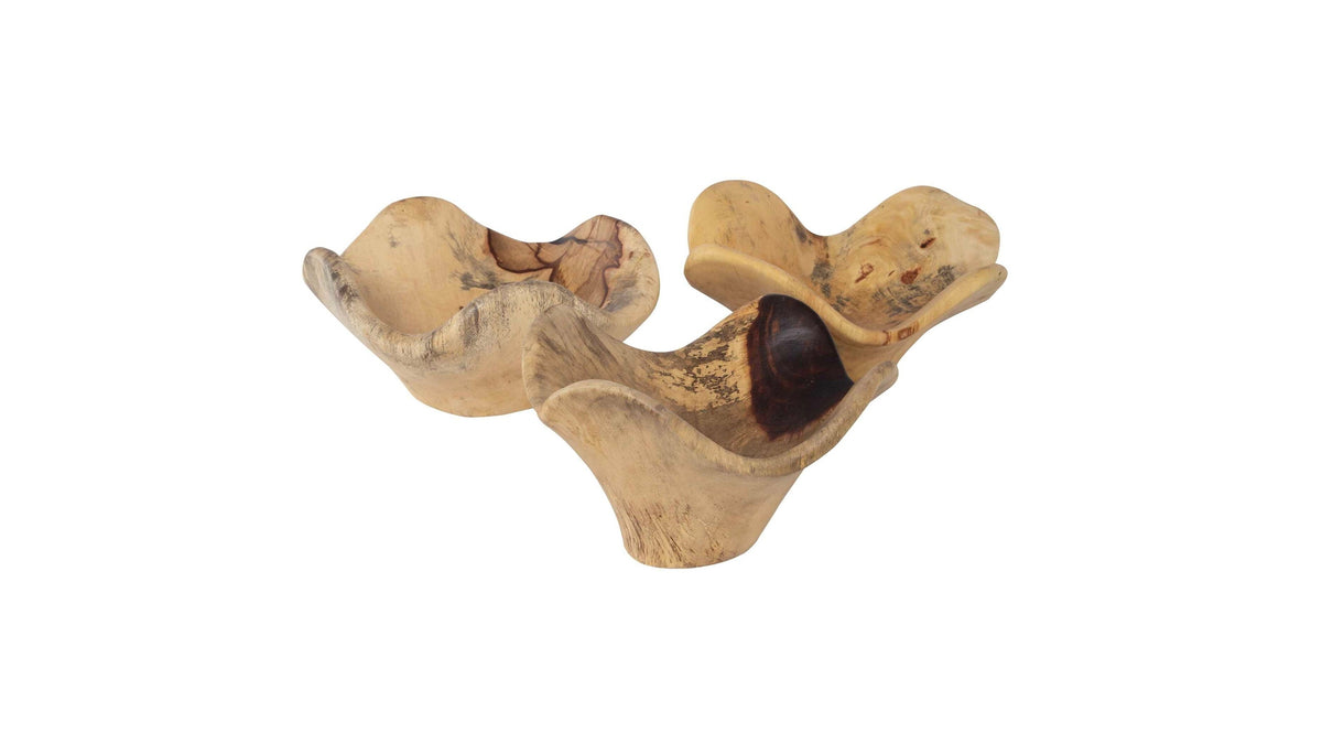 Tamarine - Wood Wall Art (Set of 3) - Light Brown