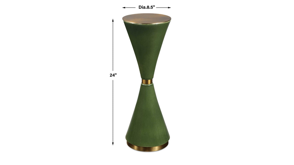 Ronde - Drink Table - Brass / Jade Green