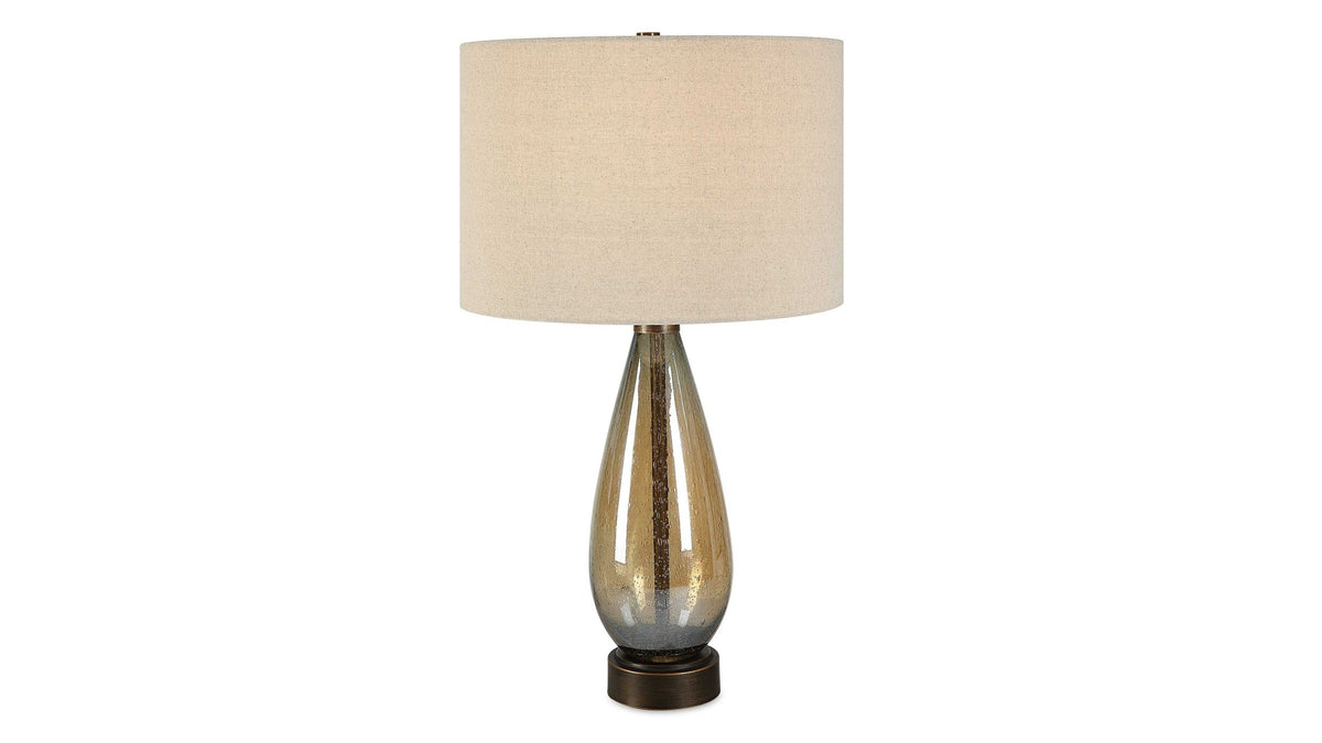Baltic - Teardrop Glass Table Lamp - Dark Brown