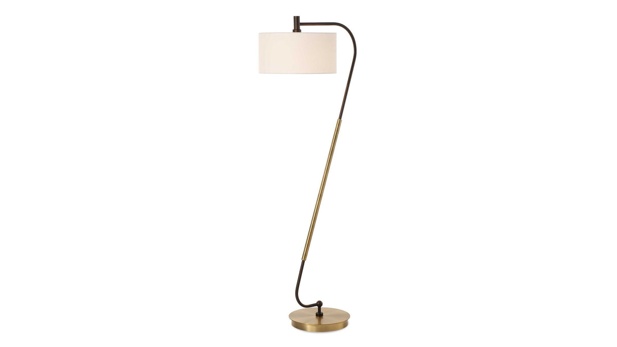 Irwin - Floor Lamp - Curved Brass