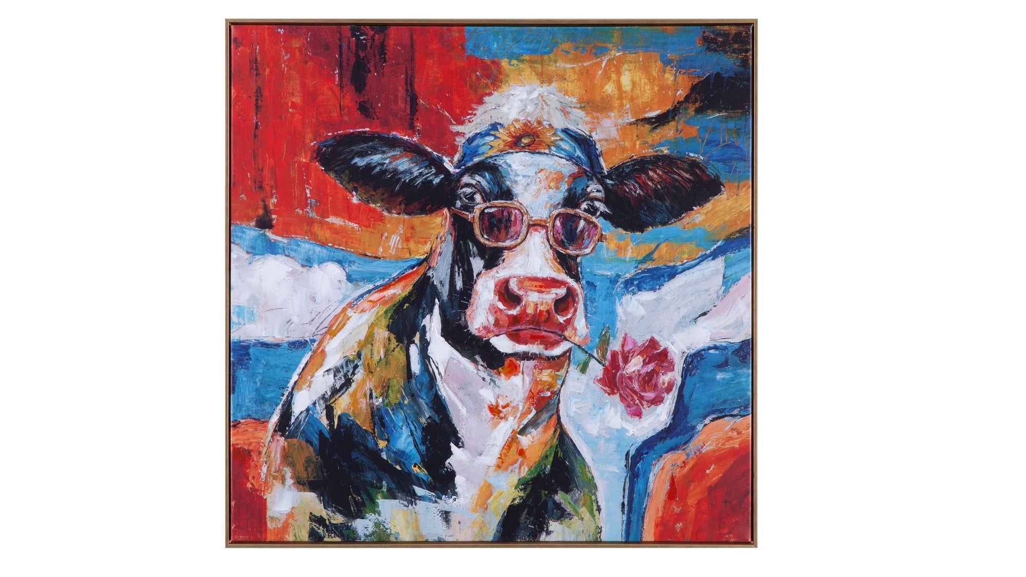 Cool Dude Framed Canvas - Red