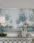 Walk In The Meadow - Landscape Art - Light Gray
