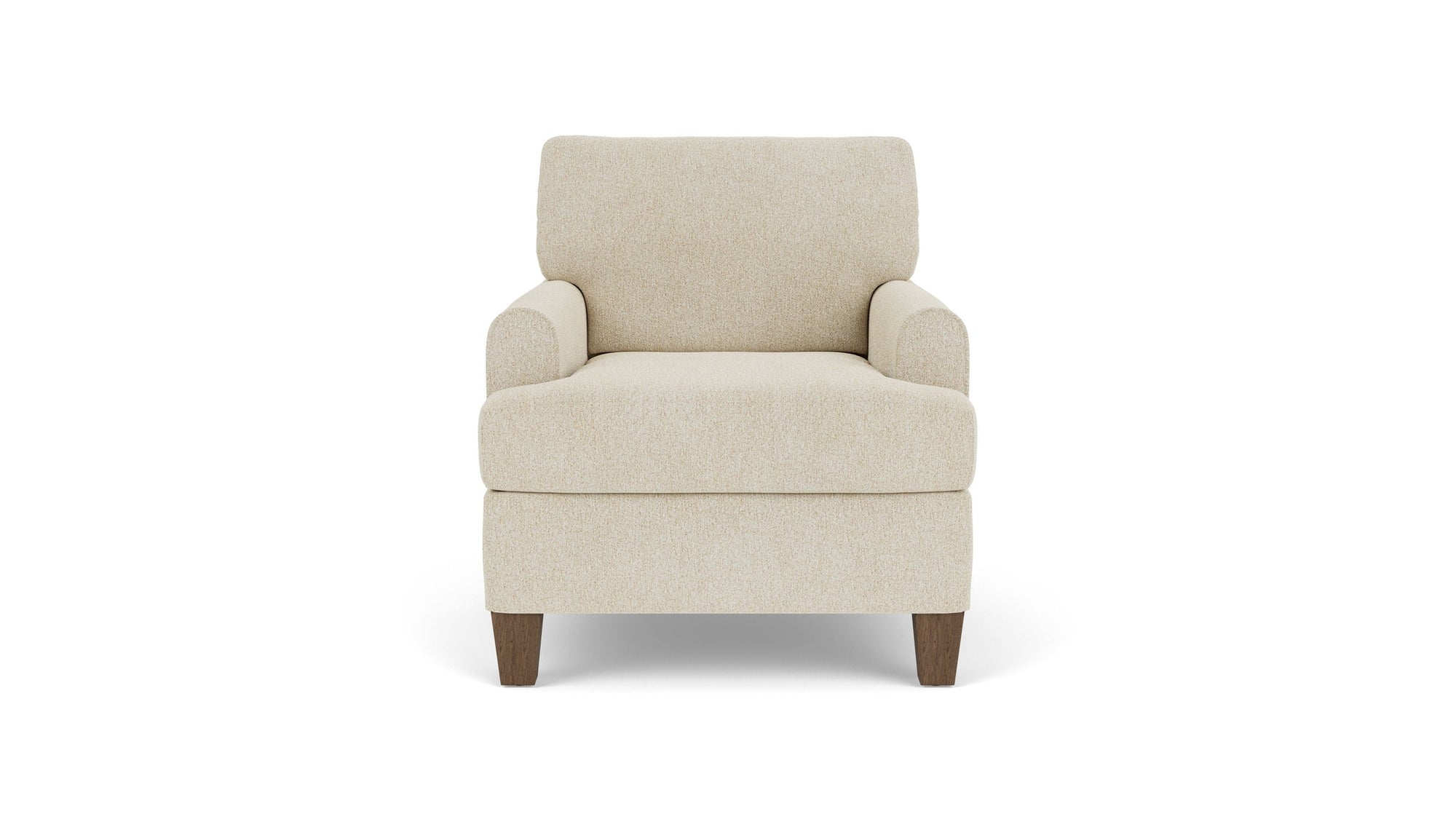 Moxy - Fabric Chair, T-Shaped Seat Cushion, Rounded Mailbox Arms