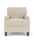 Moxy - Fabric Chair, T-Shaped Seat Cushion, Rounded Mailbox Arms
