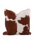 Hair on Hide Accent Pillow - Dark Brown / White