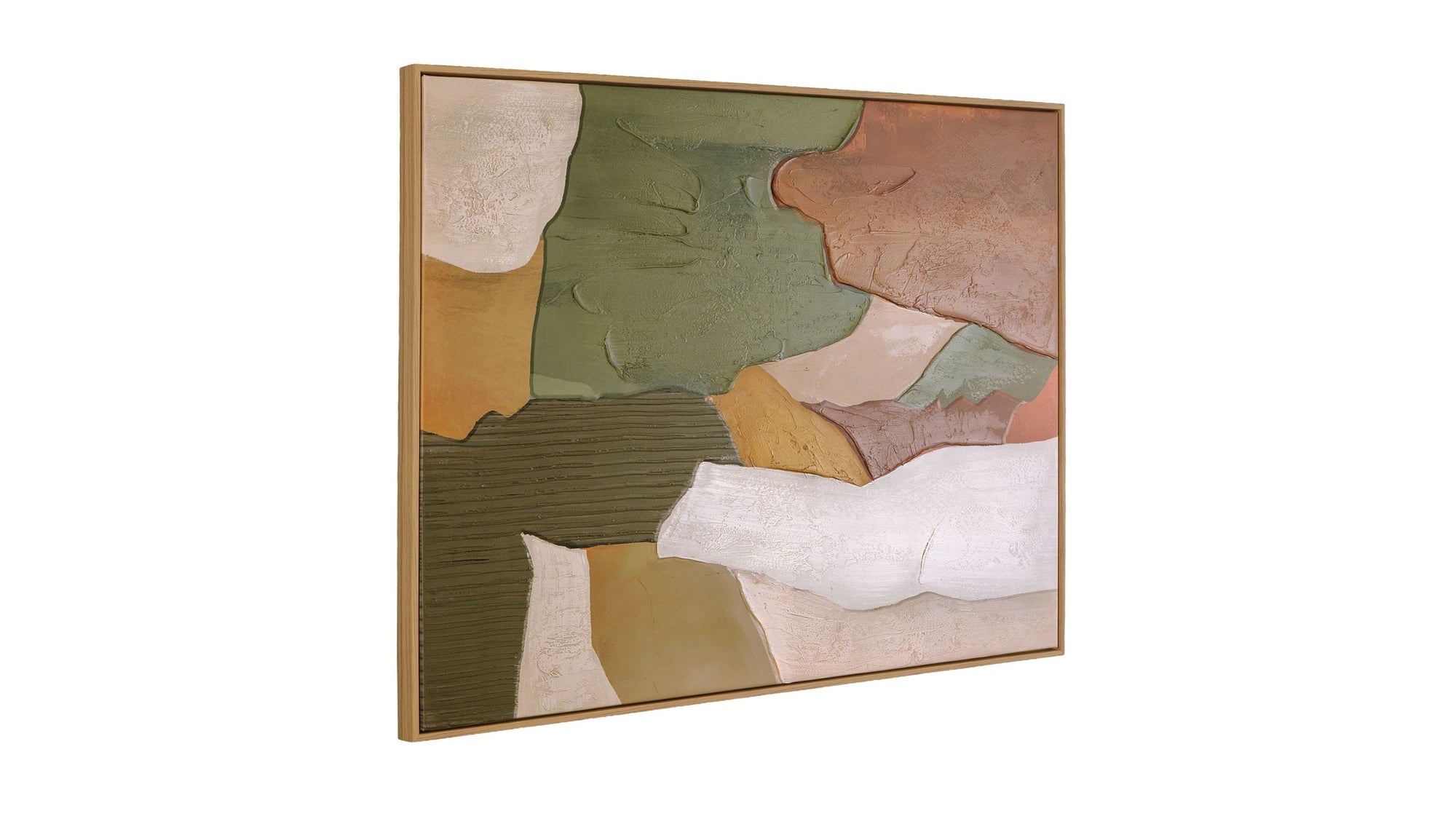Terra Layers Framed Canvas - Brown
