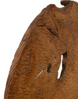 Teak Sculpture Set (Set of 2) - Dark Brown
