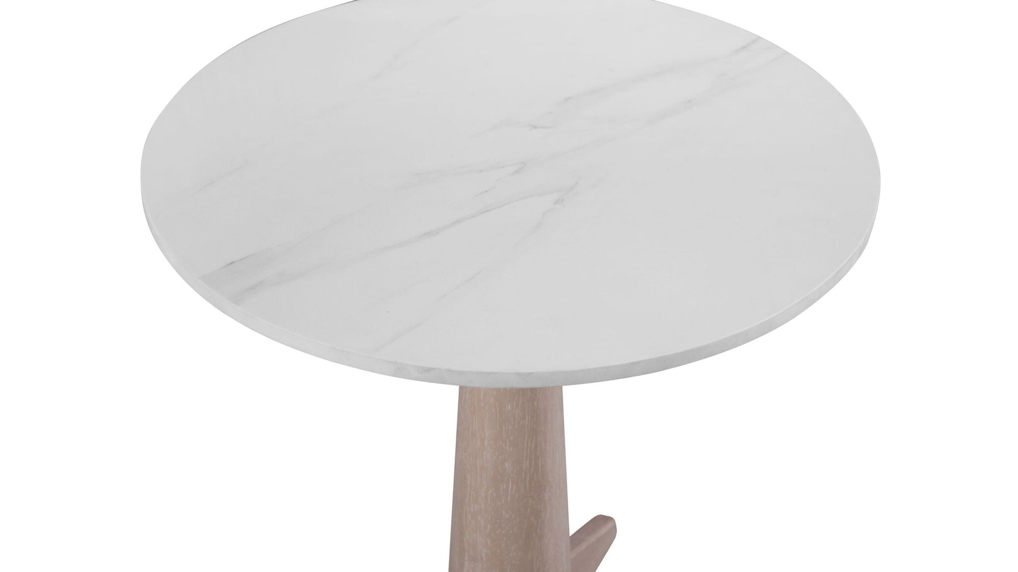 Horizons - End Table - White Oak / White Marble