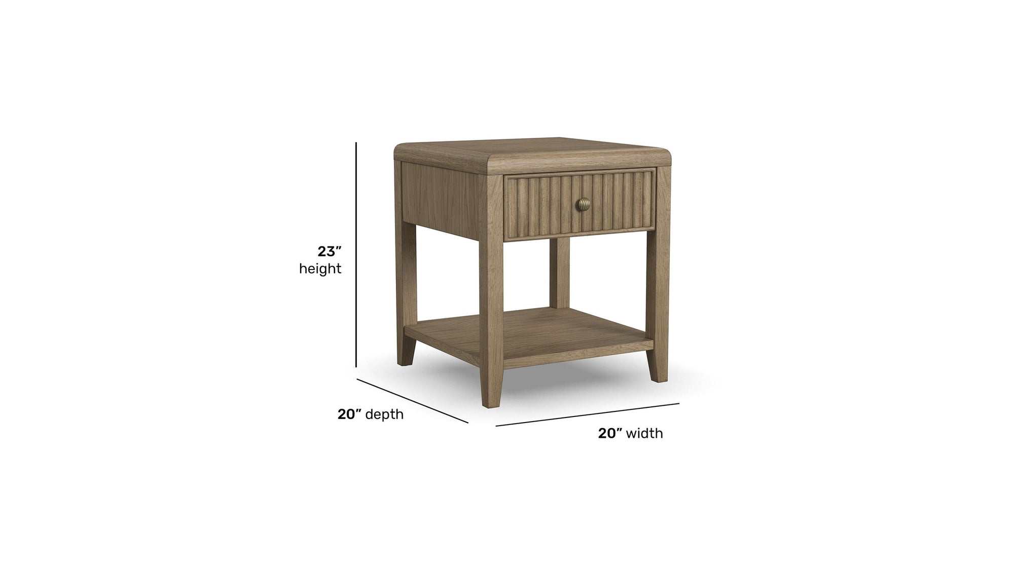 Reed - Chairside Table - Driftwood Oak