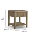 Reed - Chairside Table - Driftwood Oak