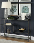 Leo - Industrial Console Table - Silver
