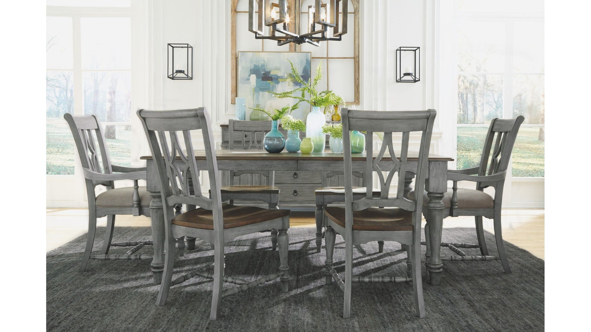 Plymouth - Rectangular Dining Table - Gray