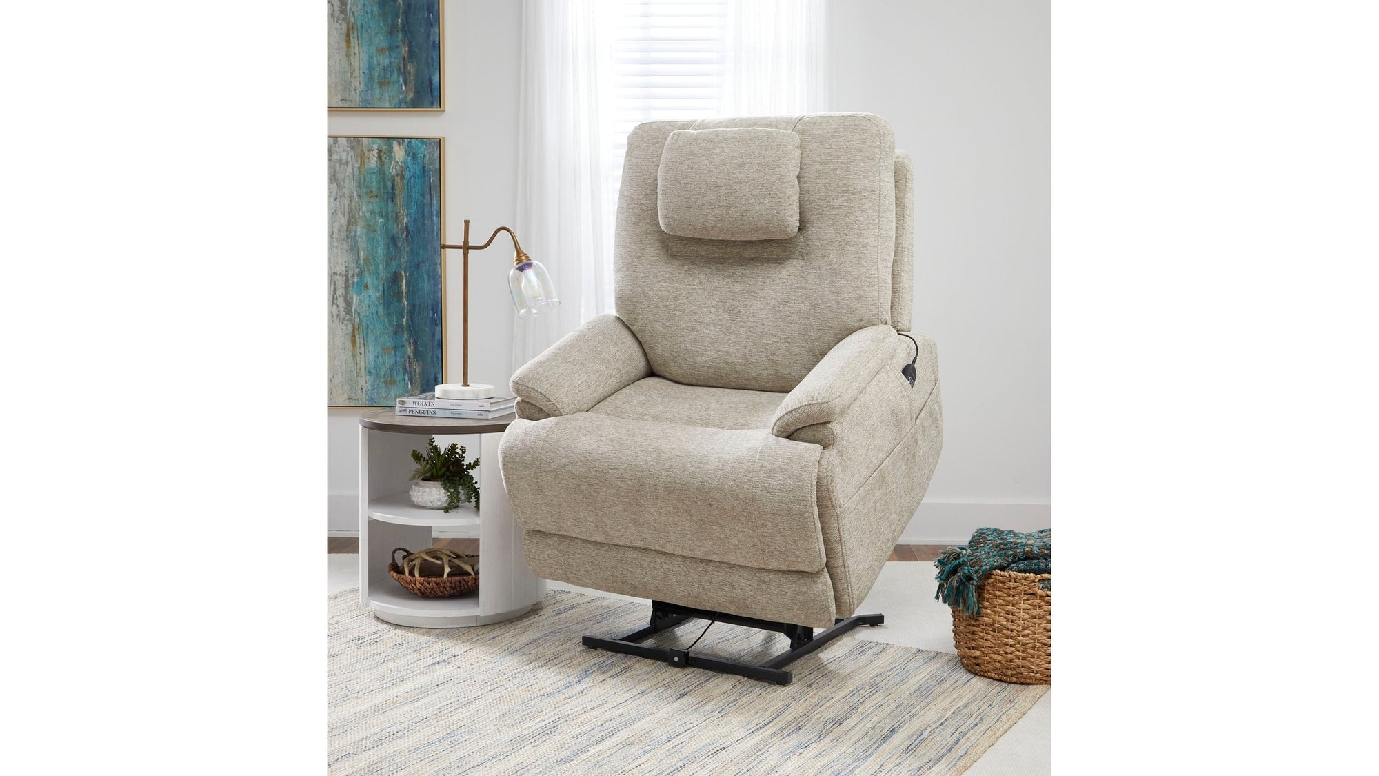 Zecliner Model 2+ - Power Lift Recliner With Power Headrest, Lumbar, Heat &amp; Massage