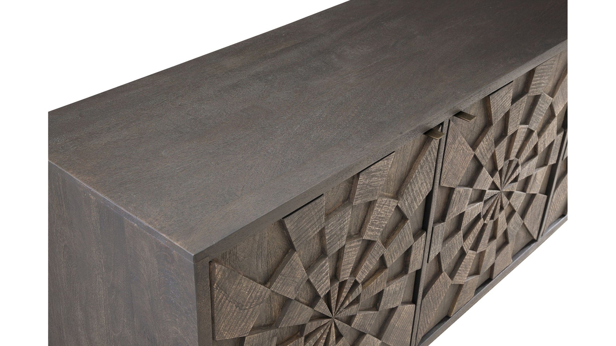 Adrienne - Server - Sandblasted Dark Brown & Antique Gold Metal